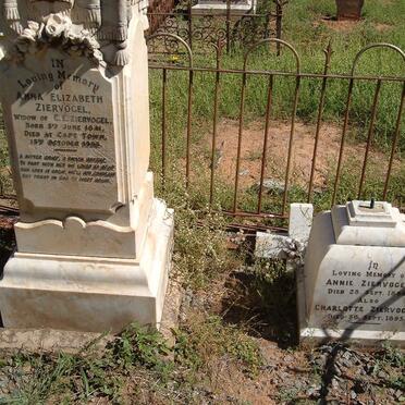 ZIERVOGEL Anna Elizabeth 1841-1906 :: ZIERVOGEL Annie -1888 :: ZIERVOGEL Charlotte -1893
