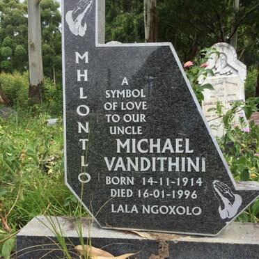 MHLONTLO Michael Vandithini 1914-1996
