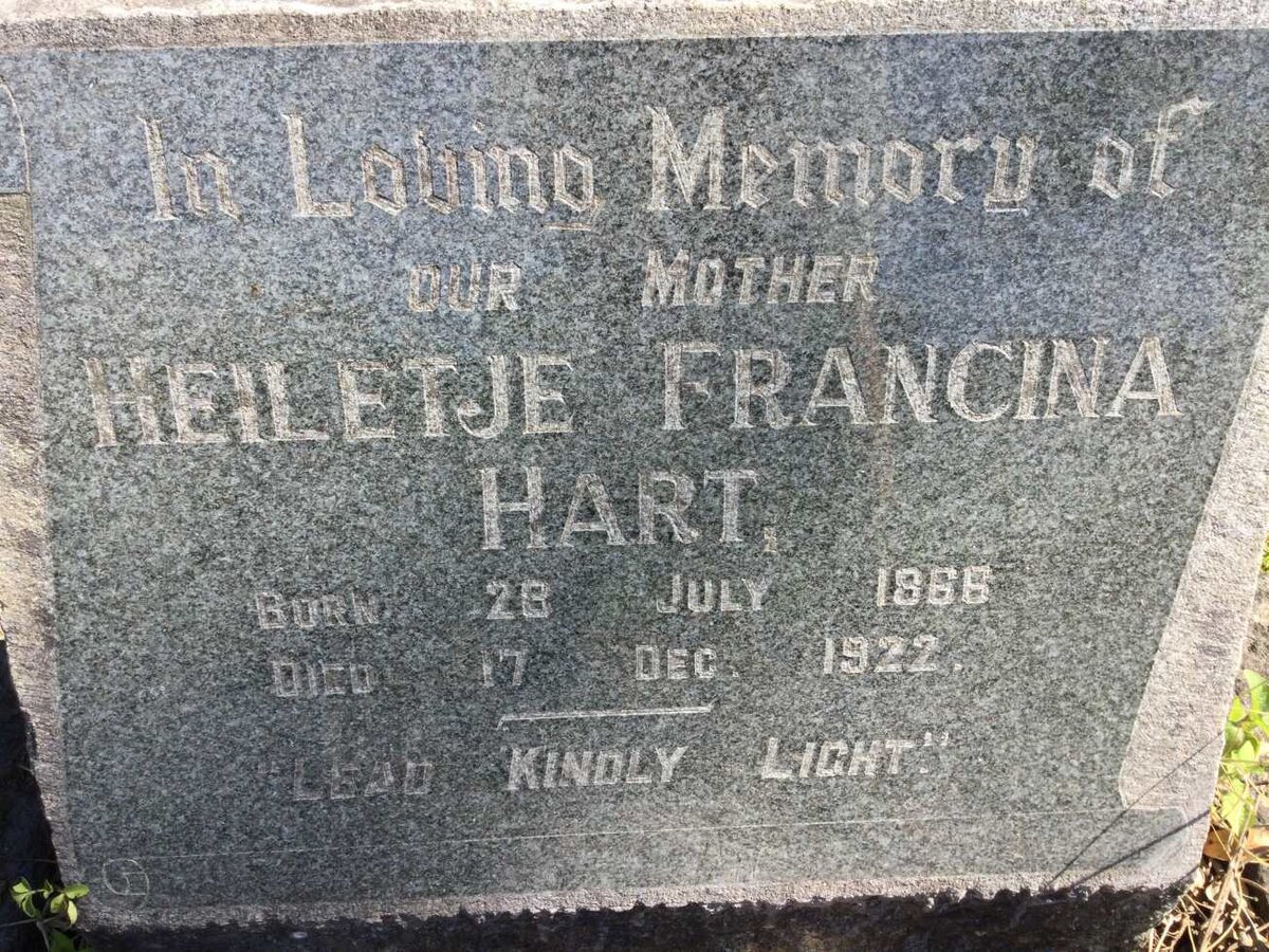 HART Heiletje Francina 1866-1922