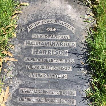 HARRISON William Harold 1903-1932