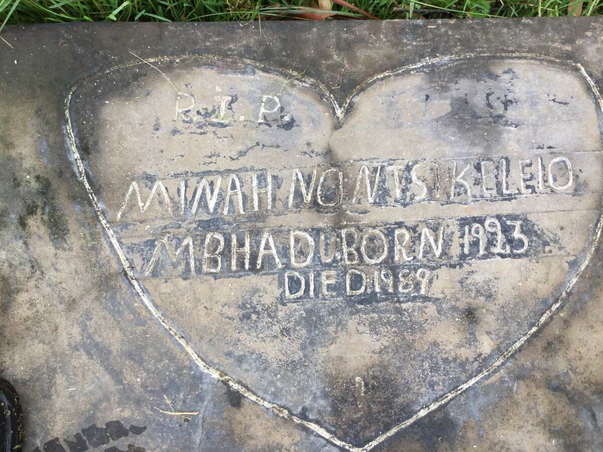 MBHADU Minah Nontsikelelo 1923-1989