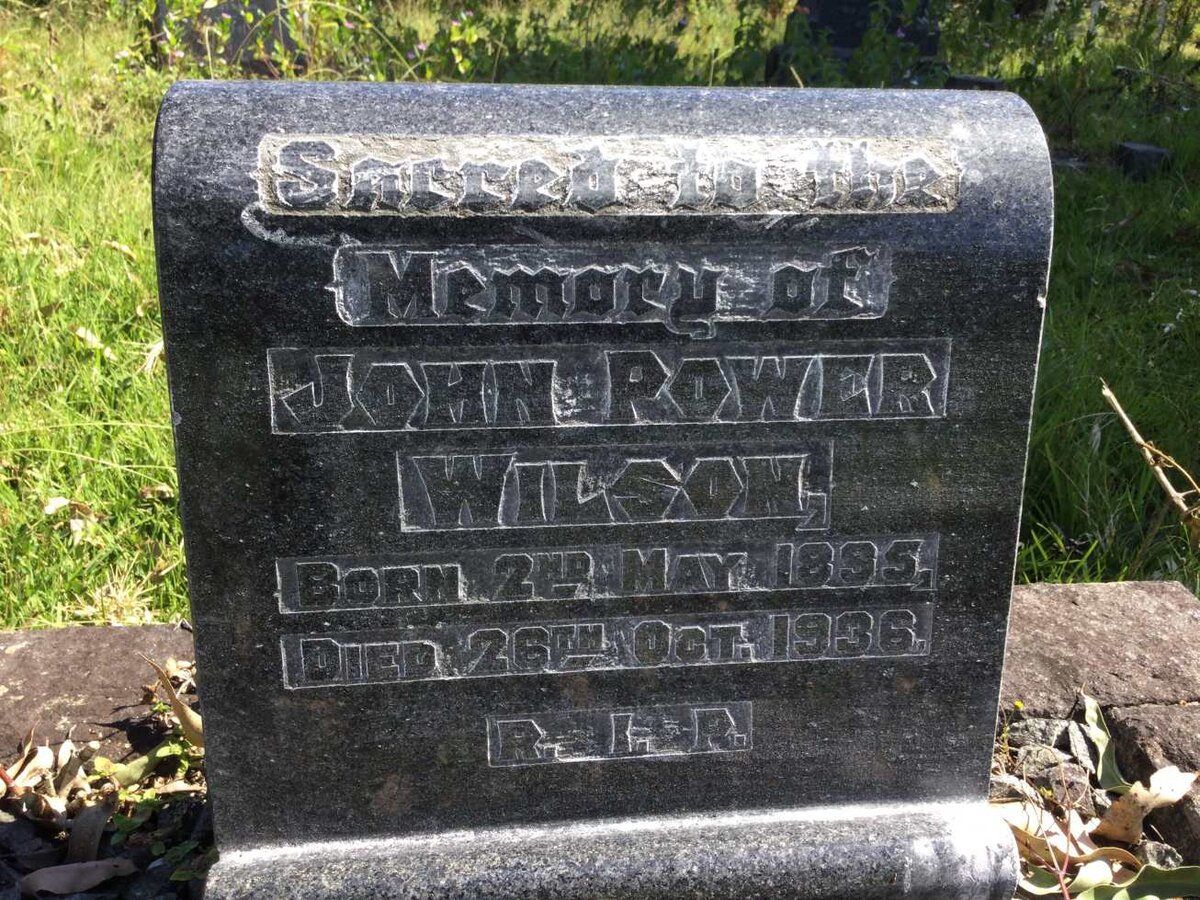 WILSON John Power 1895-1936