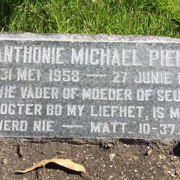 PIENAAR Anthonie Michael 1958-1958