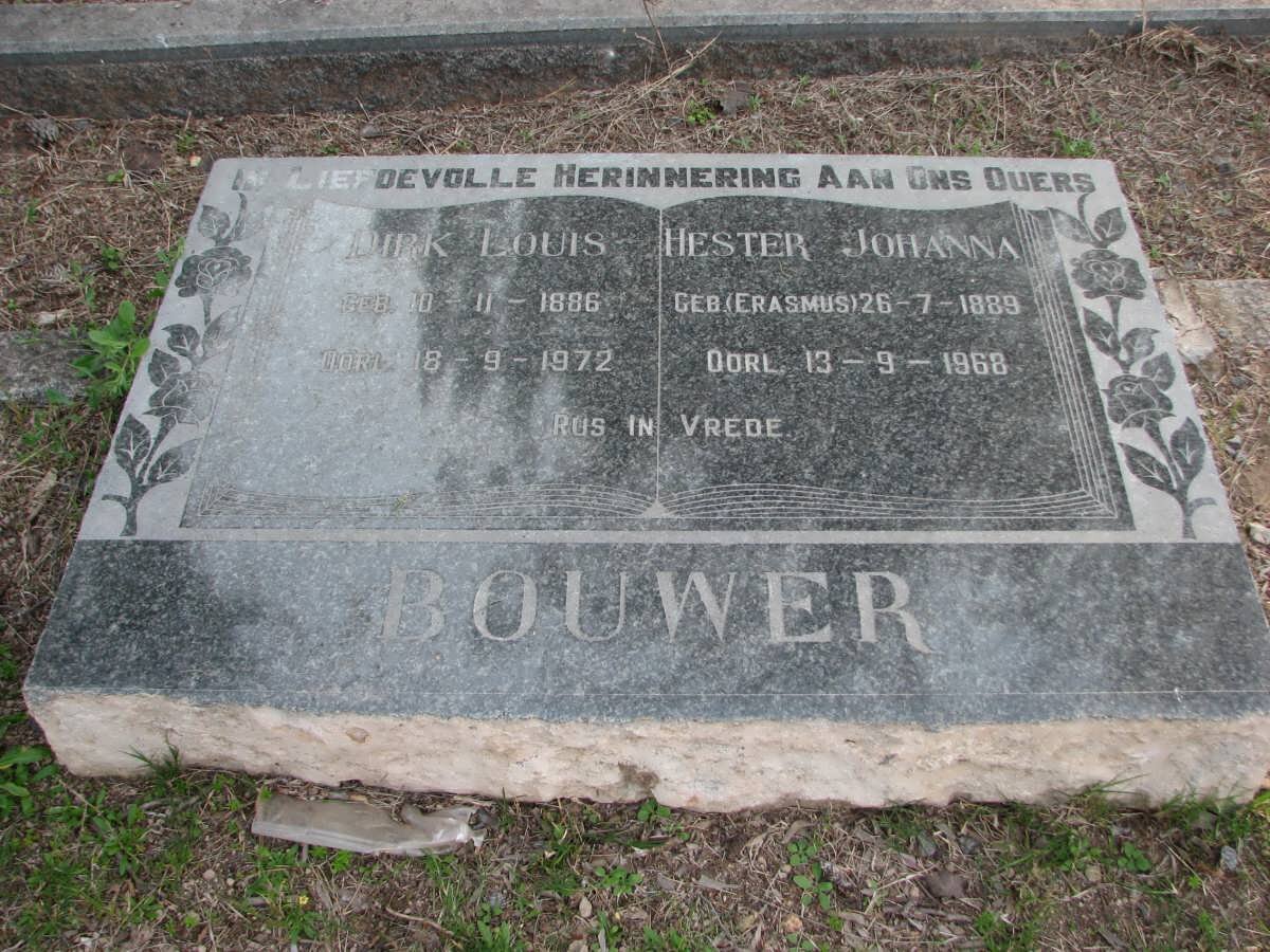 BOUWER Dirk Louis 1886-1972 &amp; Hester Johanna ERASMUS 1889-1968