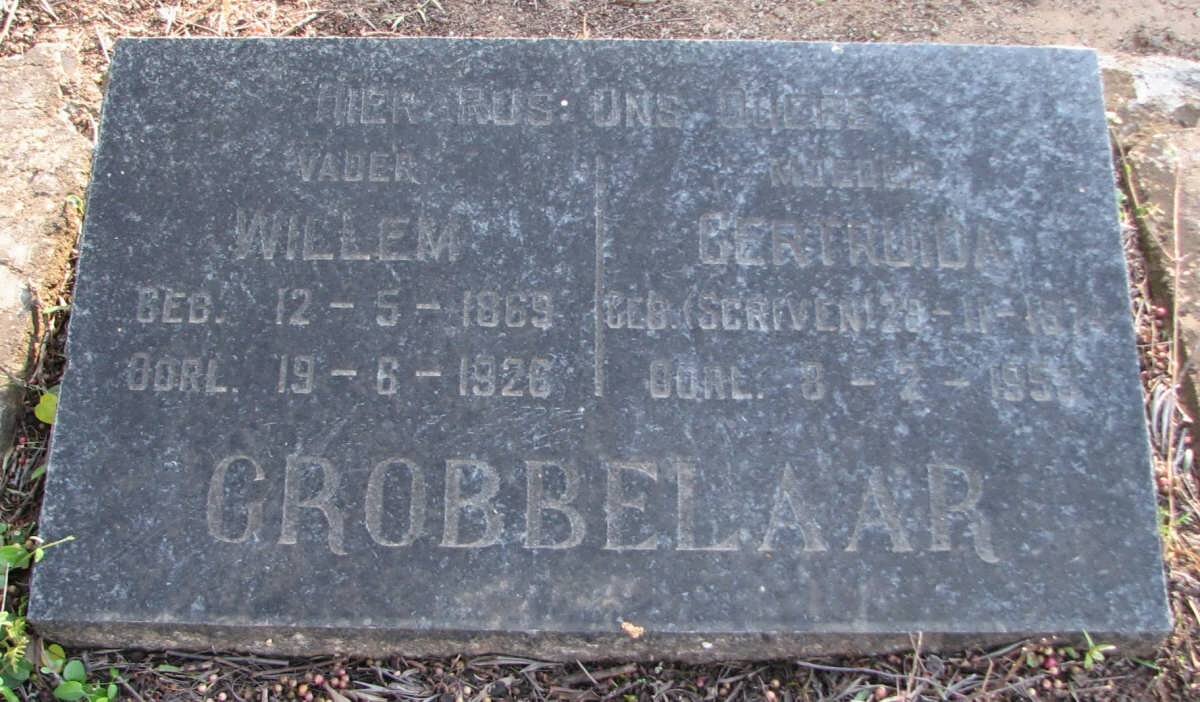 GROBBELAAR Willem 1869-1926 &amp;  Gertruida SCRIVEN 18??-195?