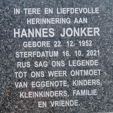 JONKER Hannes 1952-2021