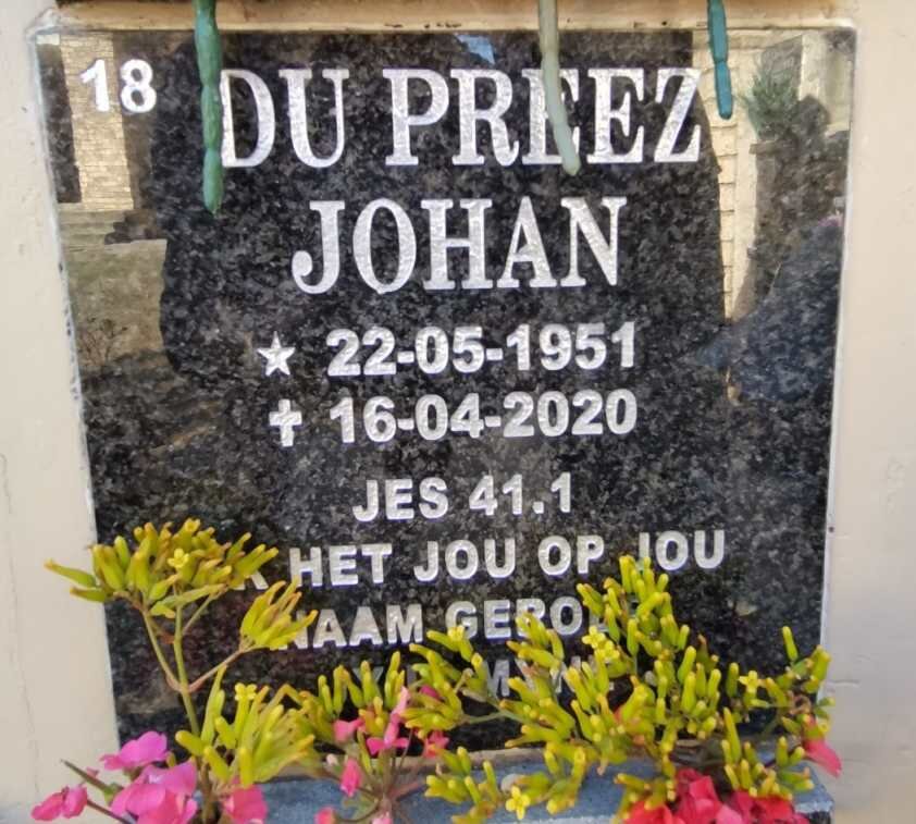 PREEZ Johan, du 1951-2020
