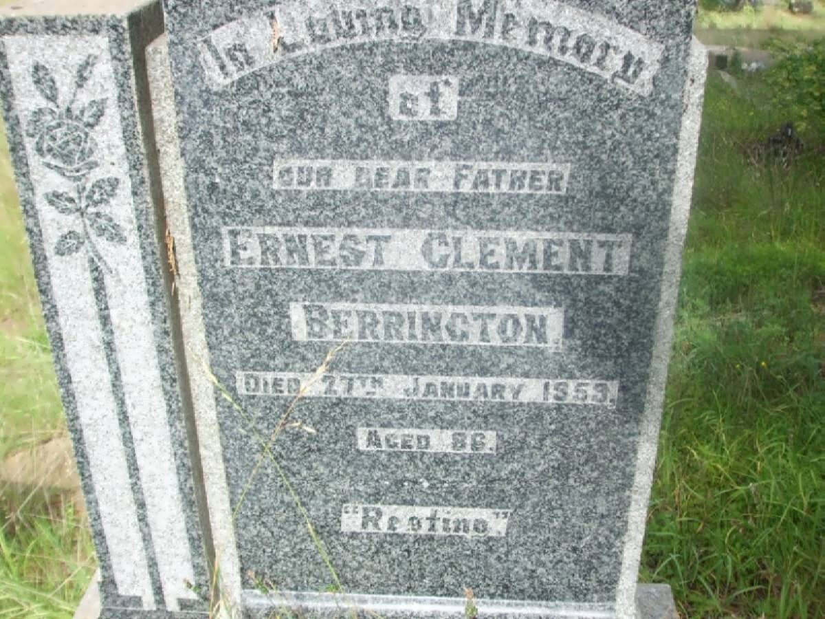 BERRINGTON Ernest Clement -1953
