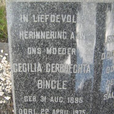 BINGLE Cecilia Gerbrechta 1895-1975