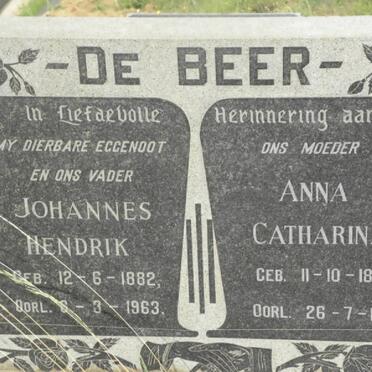 BEER Johannes Hendrik, de 1882-1963 &amp; Anna Catharina 1892-1992