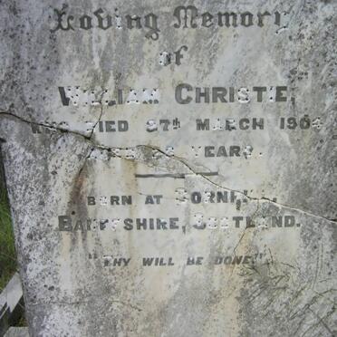 CHRISTIE William -1904
