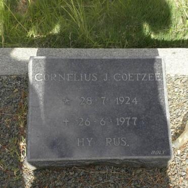 COETZEE Cornelius J. 1924-1977