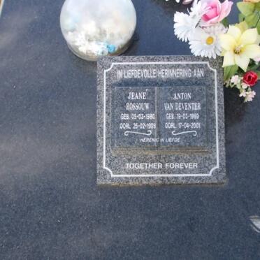 DEVENTER Anton, van 1969-2001 &amp; Jeané ROSSOUW 1980-1999