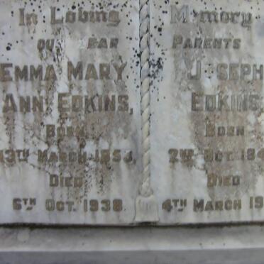 EDKINS Joseph 1848-1932 &amp; Emma Mary Ann 1853-1938