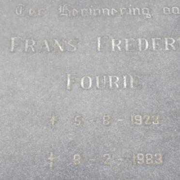 FOURIE Frans Frederik 1923-1983