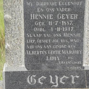 GEYER Hennie 1887-1947