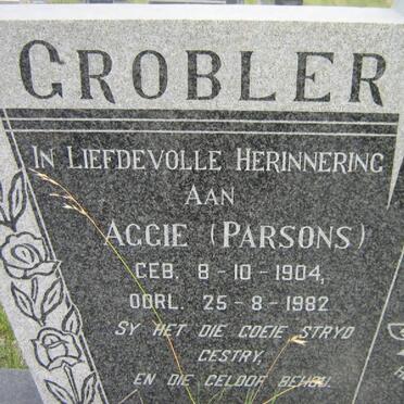 GROBLER Aggie nee PARSONS 1904-1982