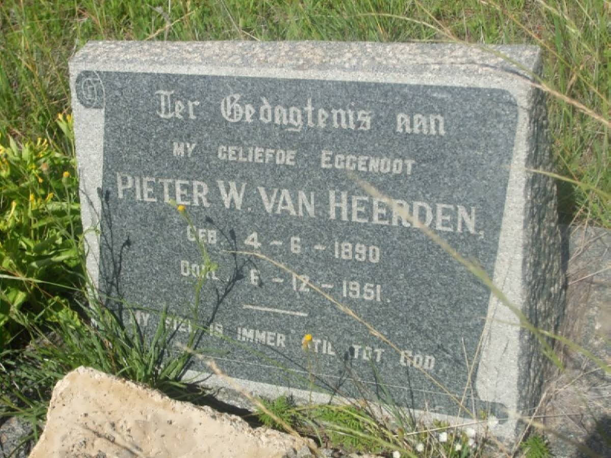 HEERDEN Pieter W., van 1890-1951