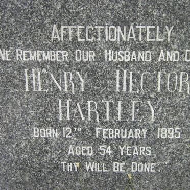 HARTLEY Henry Hector 1895-