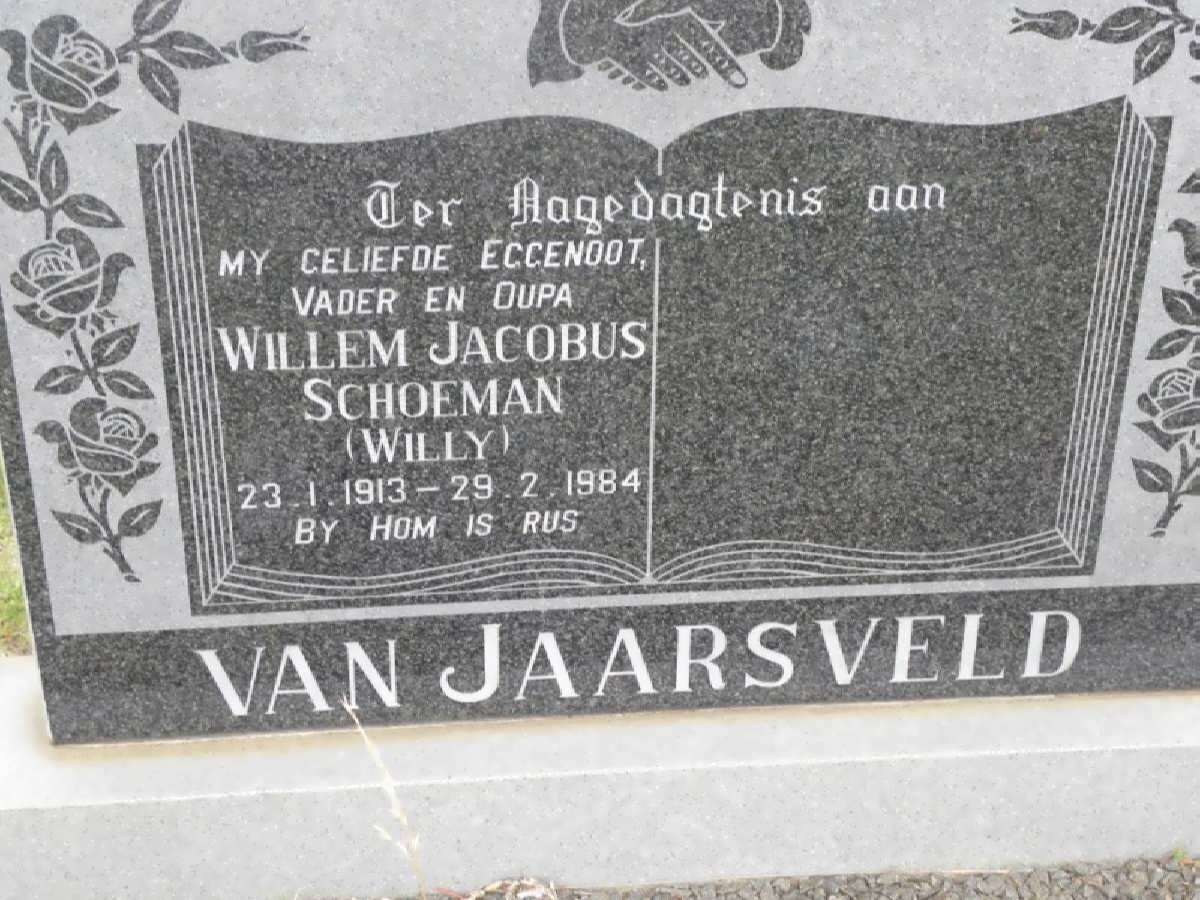 JAARSVELD Willem Jacobus Schoeman, van 1913-1984