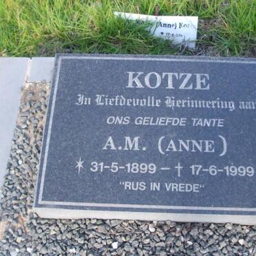 KOTZE A.M. 1899-1999.