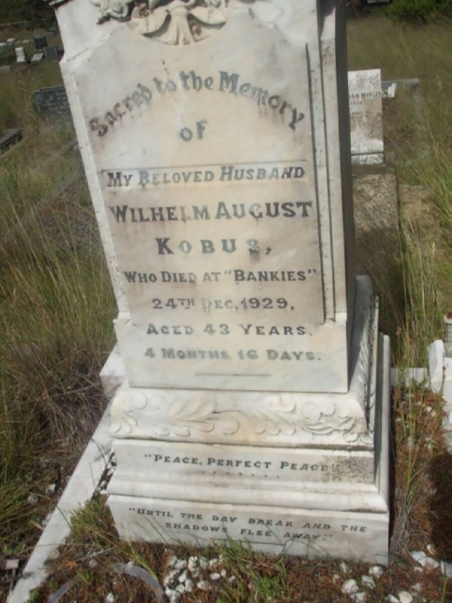 KOBUS Wilhelm August -1929