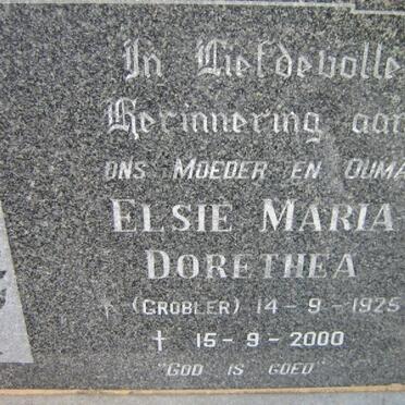 LABUSCHAGNE Elsie Maria Dorethea nee GROBLER 1925-2000