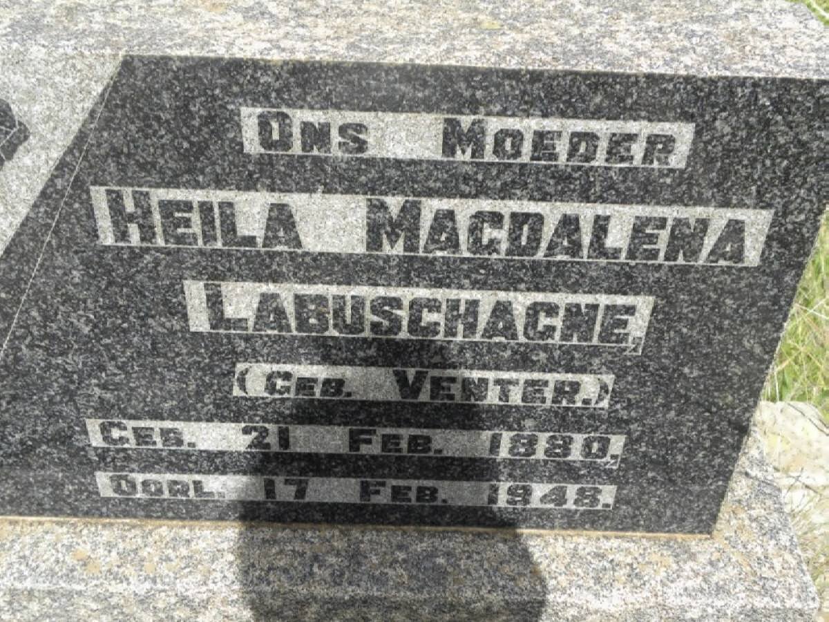 LABUSCHAGNE Heila Magdalena nee VENTER 1880-1948