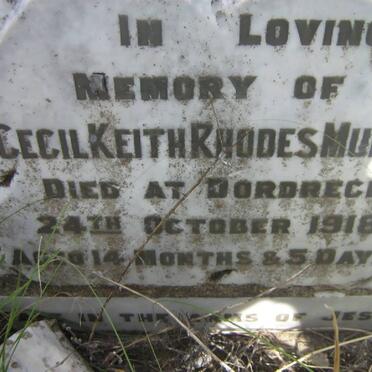 MUIR Cecil Keith Rhodes -1918