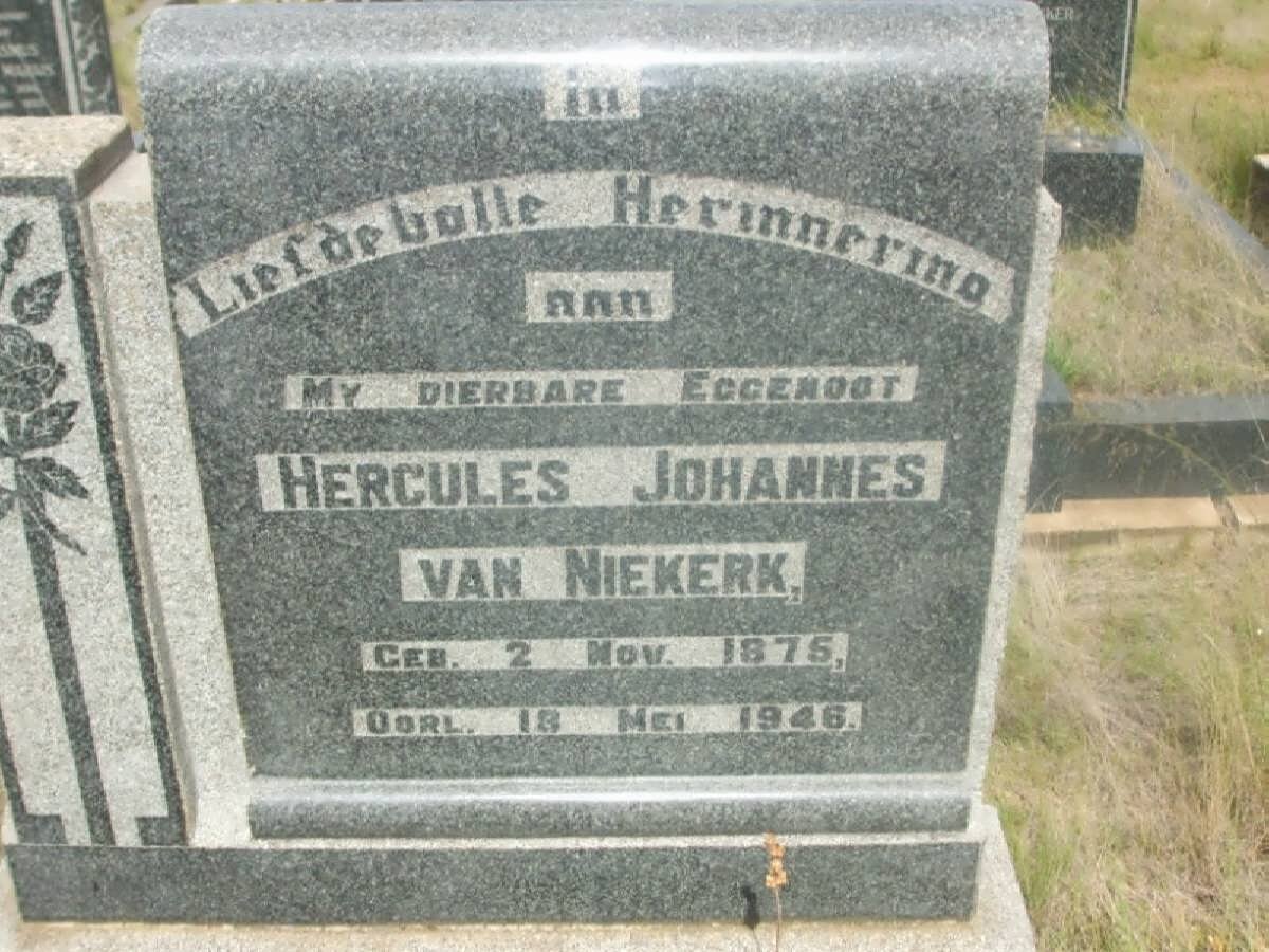 NIEKERK Hercules Johannes, van 1875-1946