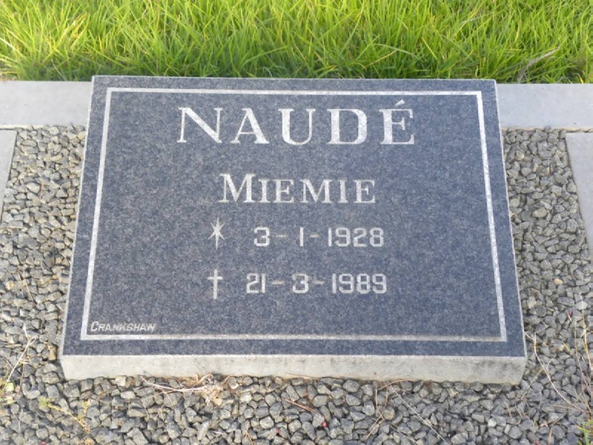 NAUDÉ Miemie 1928-1989