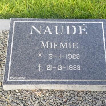 NAUDÉ Miemie 1928-1989