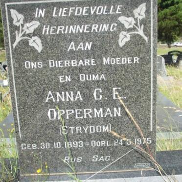 OPPERMAN Anna C.E. nee STRYDOM 1893-1975