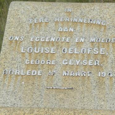 OELOFSE Louise nee GEYSER -1945
