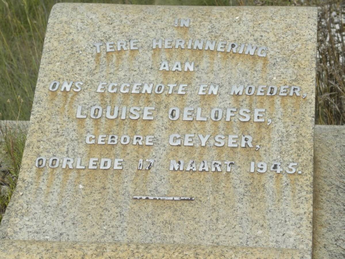 OELOFSE Louise nee GEYSER -1945