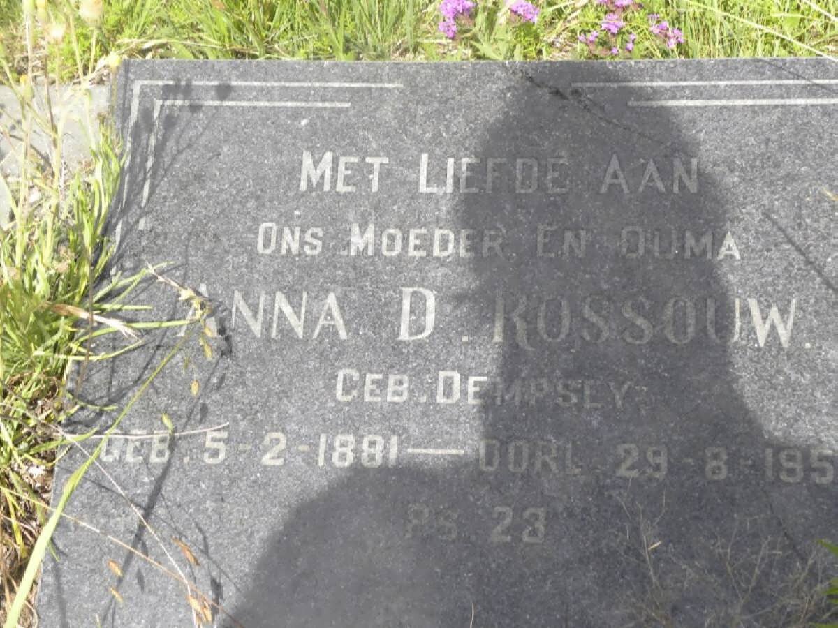 ROSSOUW Anna D. nee DEMPSEY 1881-1958