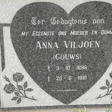 VILJOEN Anna nee GOUWS 1896-1981