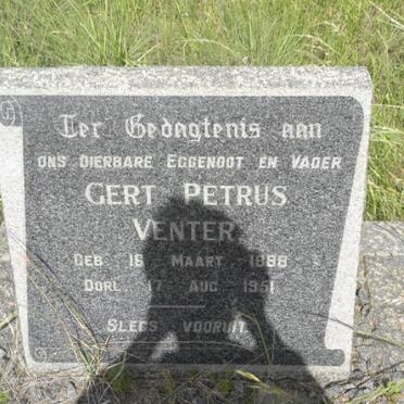VENTER Gert Petrus 1888-1951
