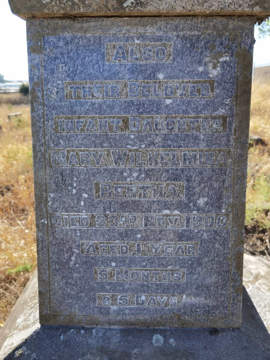 SPARG Mary Wilhelmina Bertha -1900