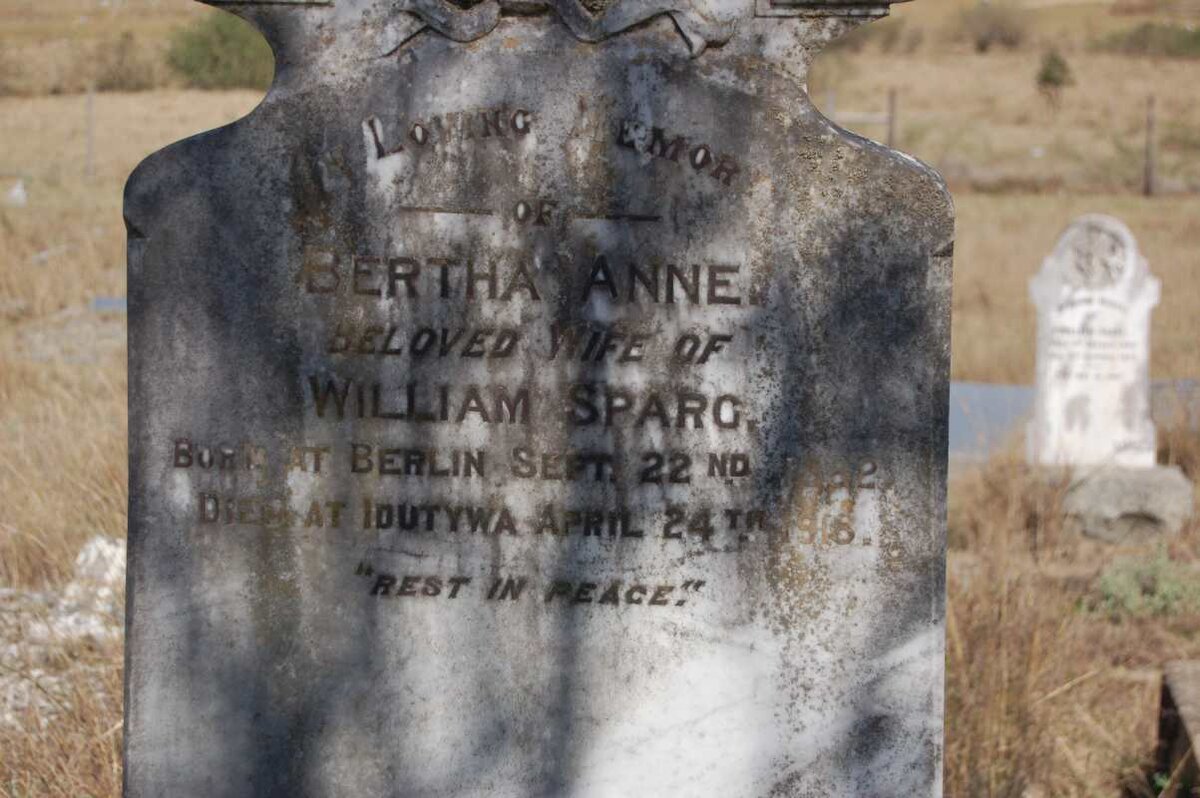 SPARG Bertha Anne 1882-1918