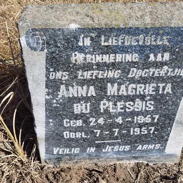 PLESSIS Anna Magrieta, du 1957-1957