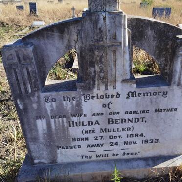 BERNDT Hulda nee MULLER 1884-1933