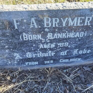 BRYMER F.A. nee BANKHEAD