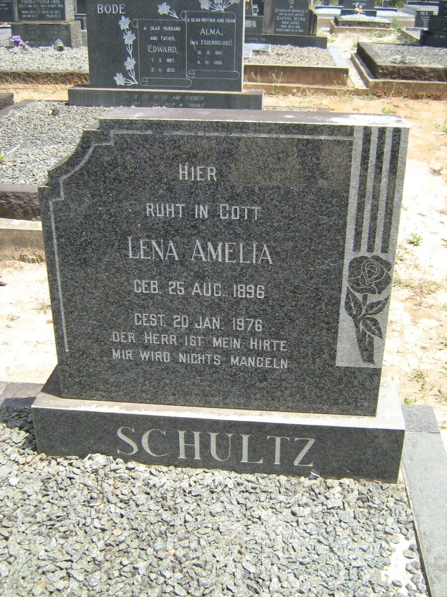 SCHULTZ Lena Amelia 1896-1976