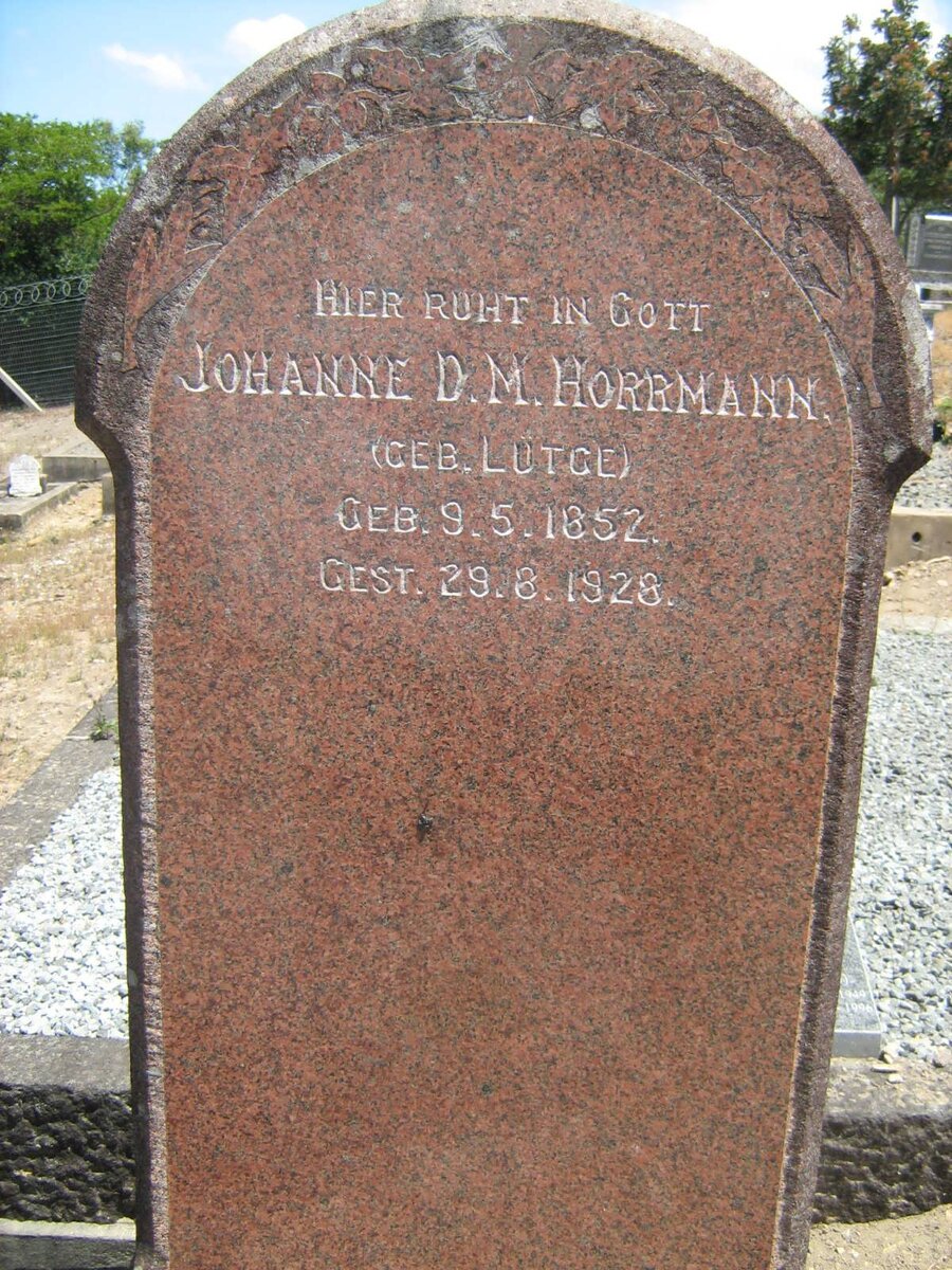 HORRMANN Johanne D.M. nee LUTGE 1852-1928