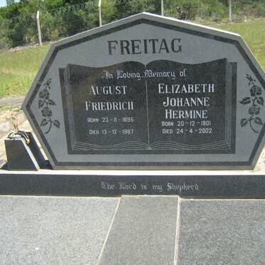 FREITAG August Friedrich 1895-1987 &amp; Elizabeth Johanne Hermine 1901-2002