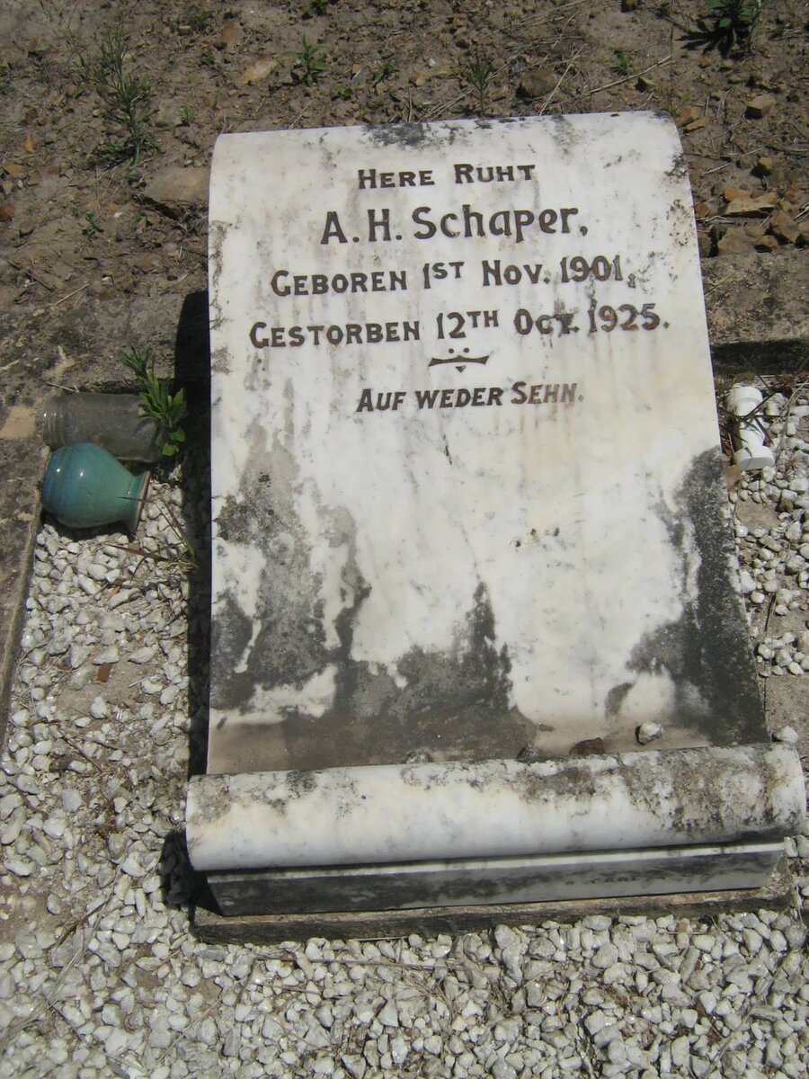 SCHAPER A.H. 1901-1925