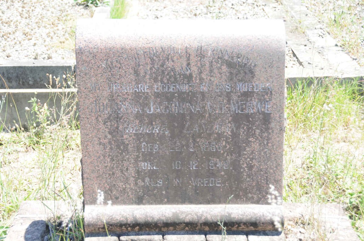 MERWE Johanna Jacomina, v.d. nee LANDMAN 1888-1948