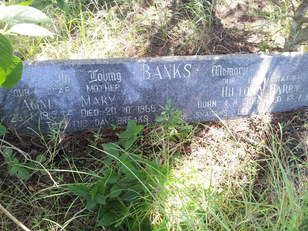 BANKS Hilton Harry 1908-19?? &amp; Agnes Mary 1915-1966