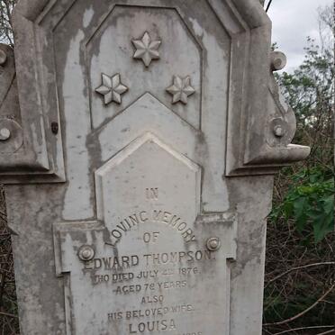 THOMPSON Edward -1876 &amp; Louisa -1885